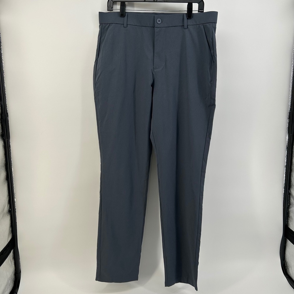 Gradual Mens Golf Pants Charcoal Gray Flat Front Trousers Size 34x32 New